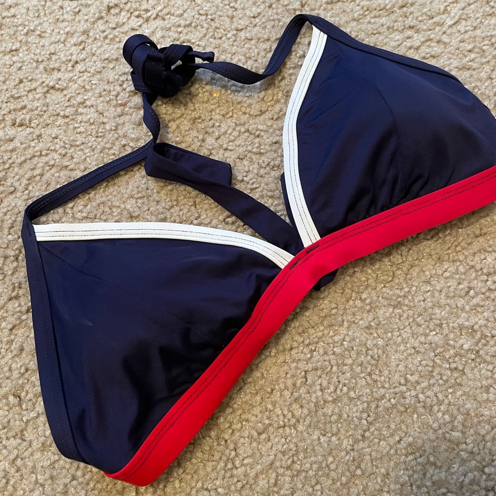 Red White Blue Bikini Top